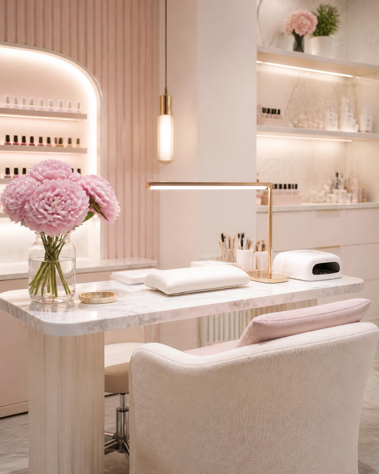 Interior of the Nailedby_Ruu boutique nail studio